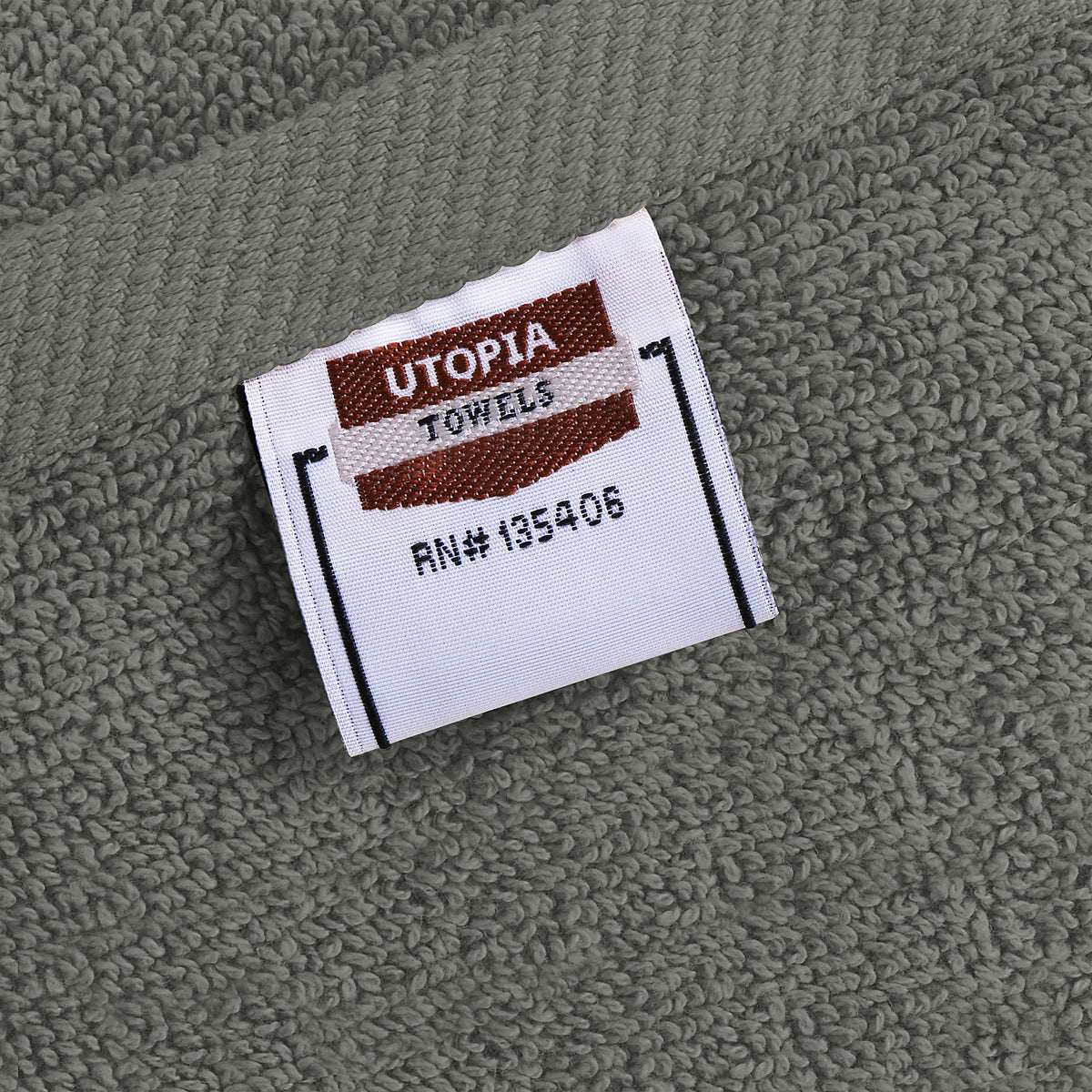 Utopia Towels Premium Hand Towels, 16" x 28", Grey (6 Pack)