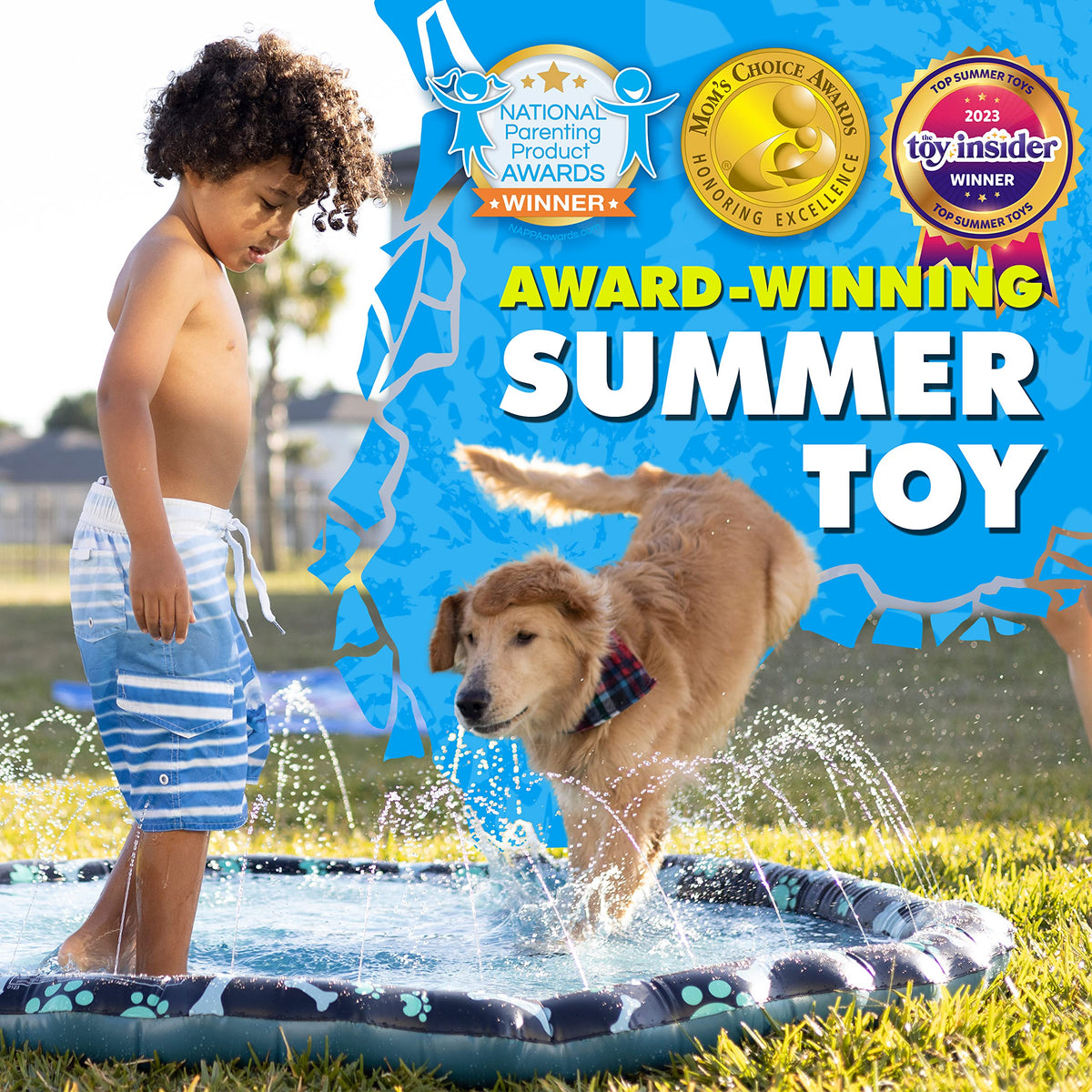 SplashEZ Non-Slip Splash Pad Sprinkler, 69"