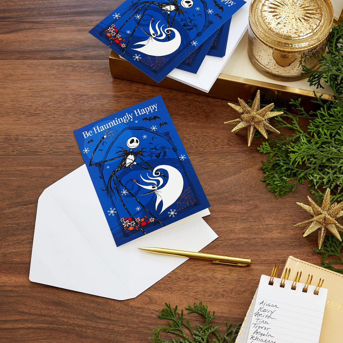 Hallmark Nightmare Before Christmas Halloween Cards (Pack of 16 with Envelopes)