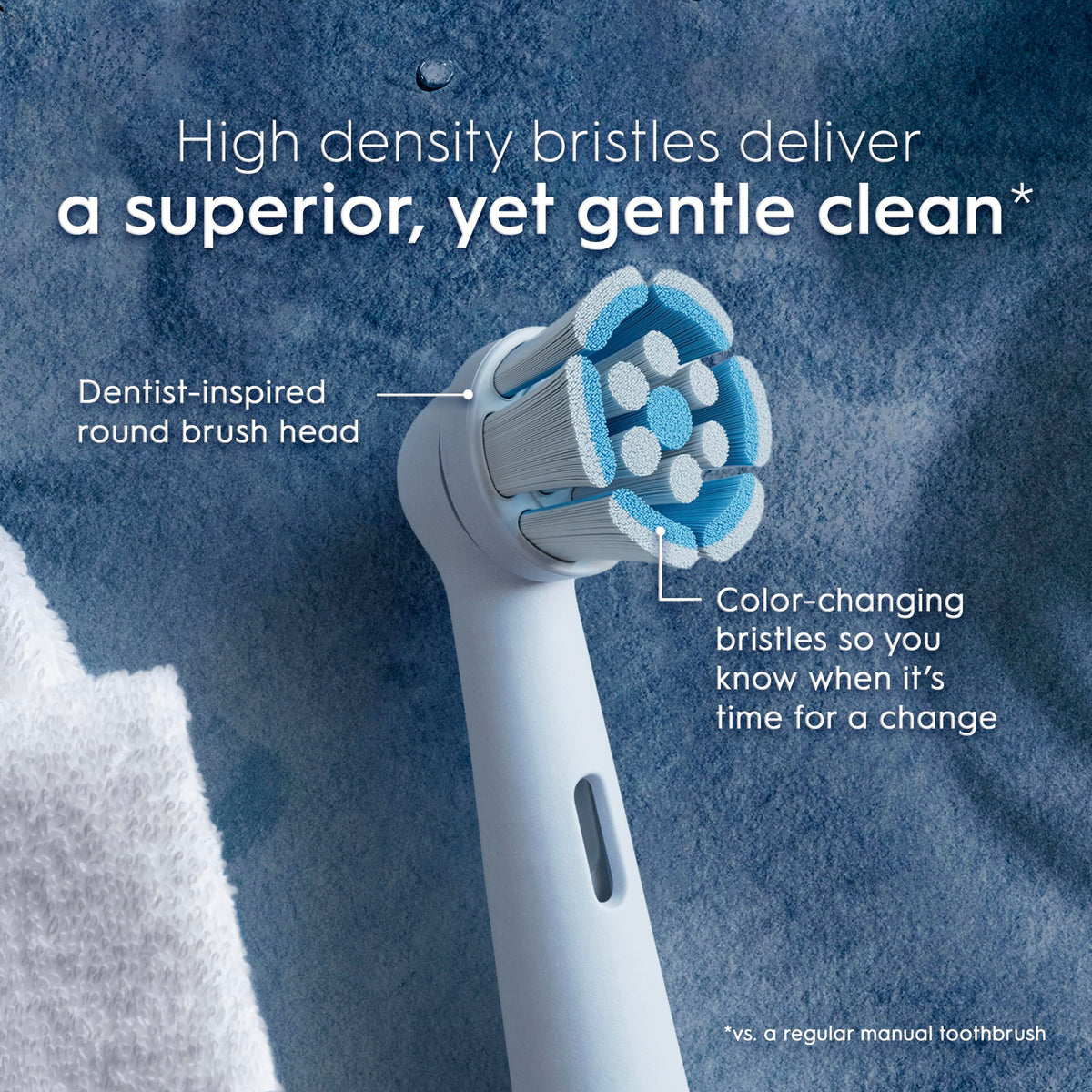 Oral-B iO Gentle Care Replacement Brush Heads, White (2 Count)