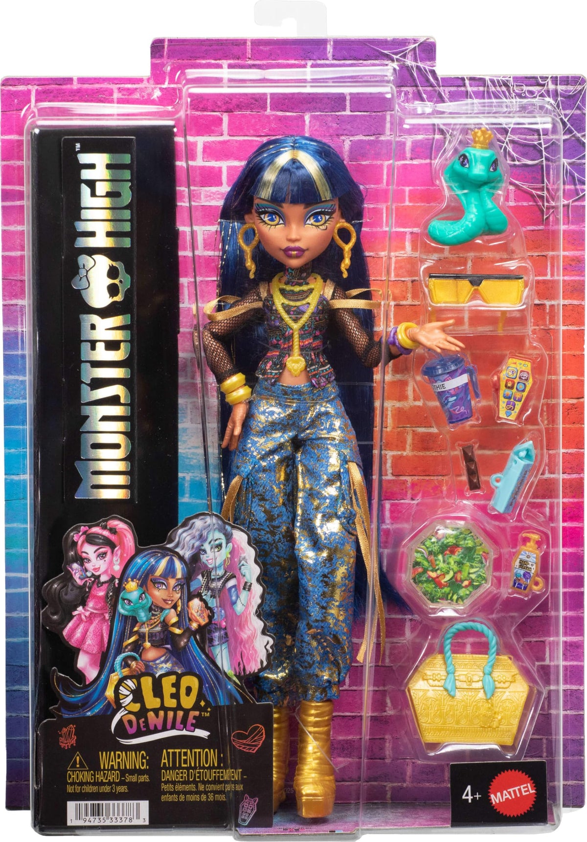 Monster High Cleo De Nile Doll with Pet Cobra