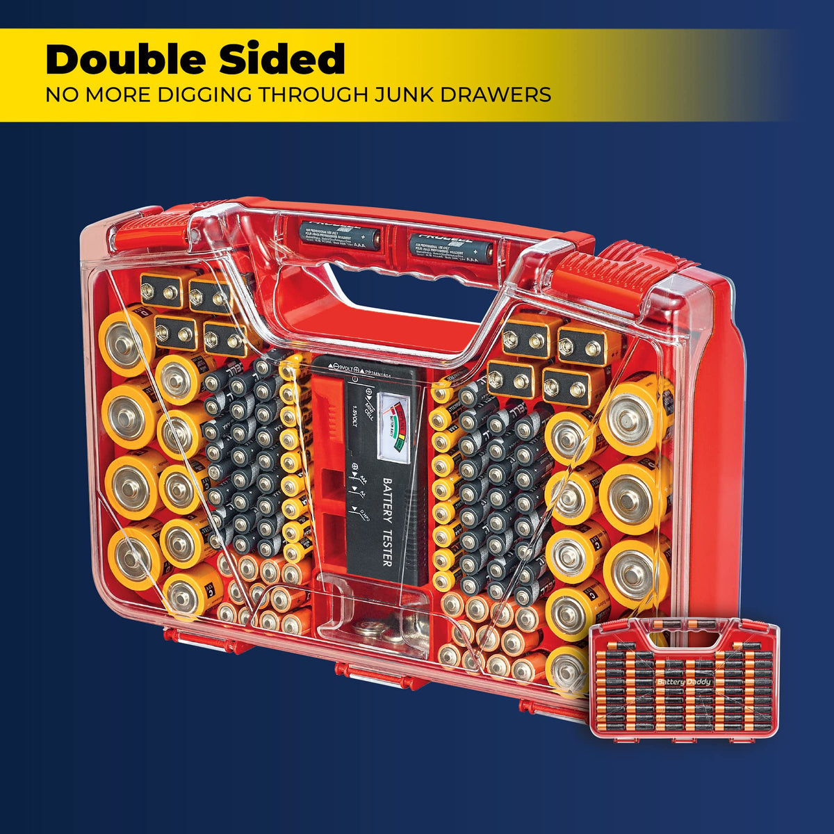 Ontel Battery Daddy 180 Battery Organizer with Tester