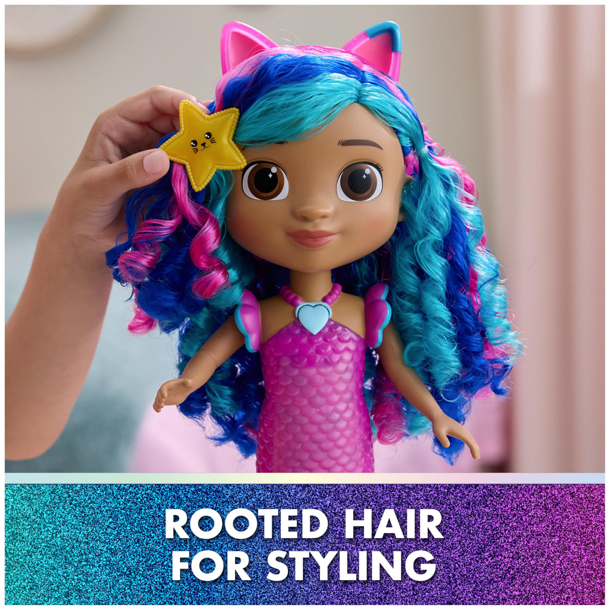 DreamWorks Gabby's Dollhouse Sing & Shine Mermaid Gabby Doll