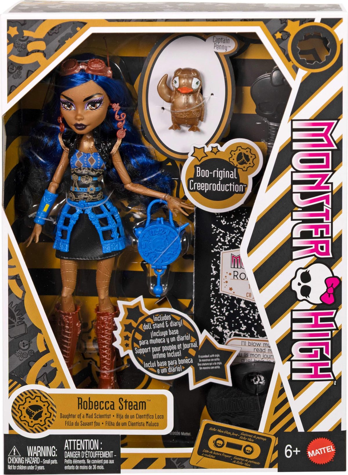 Monster High Boo-riginal Creeproduction Doll, Robecca Steam