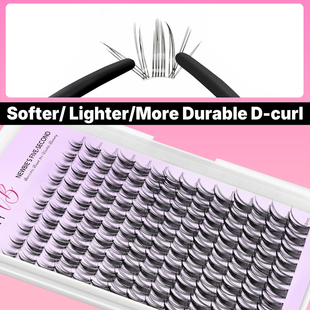 VEYESBEAUTY Manga Wispy Cluster Lashes, 8-16 mm