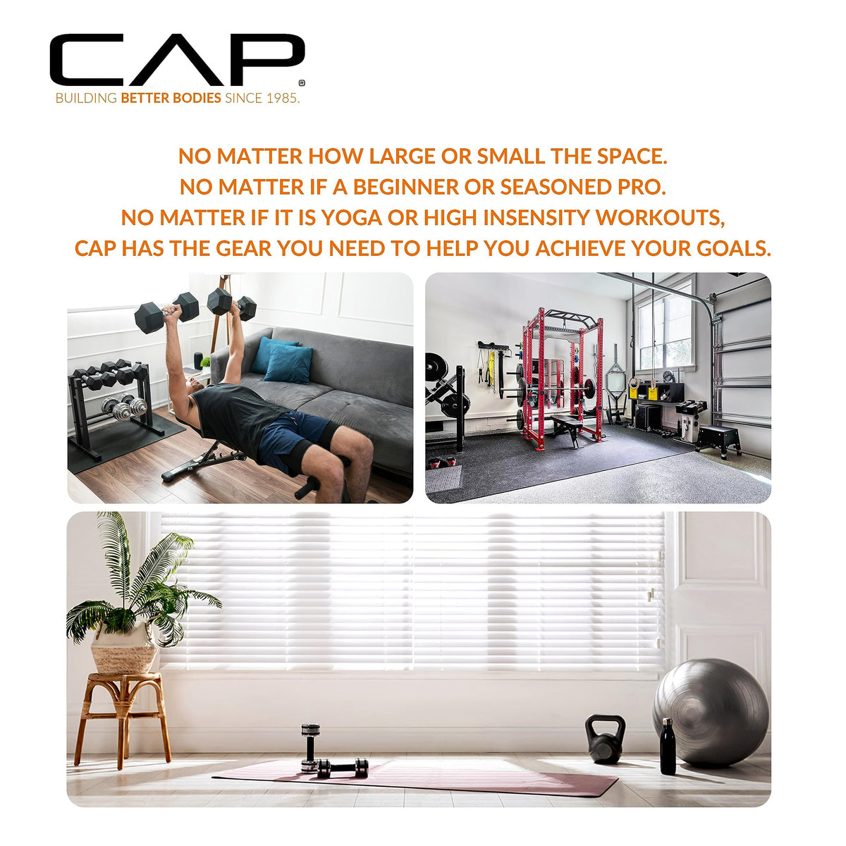CAP Barbell 10 LB Coated Hex Dumbbell Pair, Padded Grip