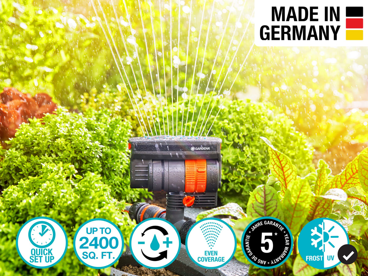Gardena N83-SZMXFP ZoomMaxx Oscillating Sprinkler on Spike