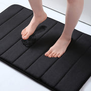 OLANLY Memory Foam Bath Mat, 16" x 24", Black