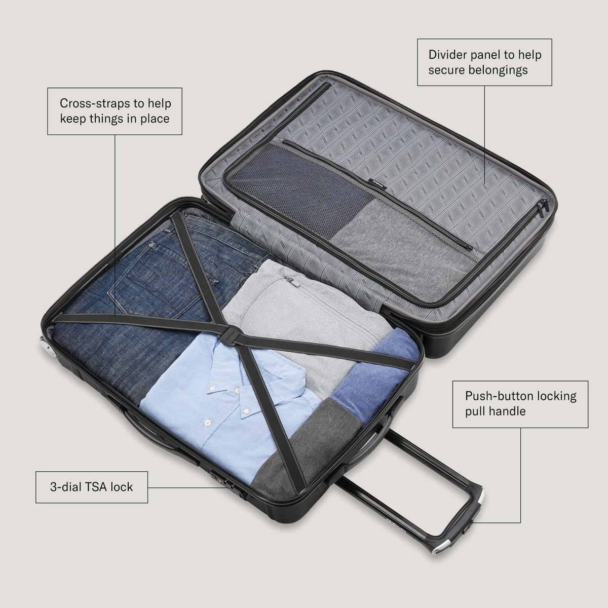 Samsonite Omni 2 Hardside Spinner Carry-On, Arctic Silver