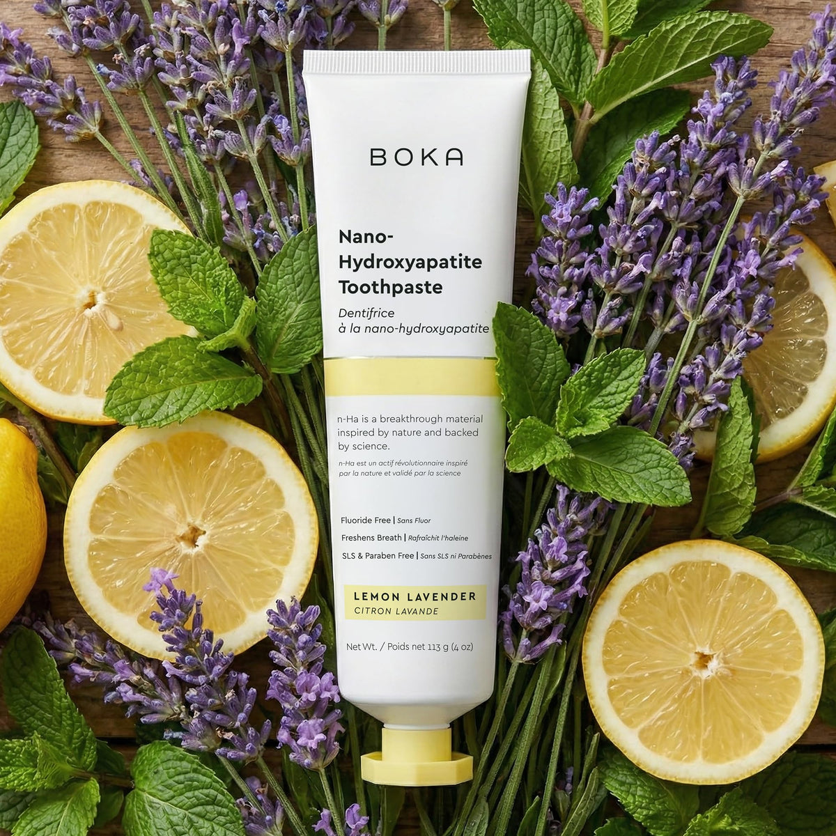 Boka Nano-Hydroxyapatite Toothpaste, Lemon Lavender, 113 g