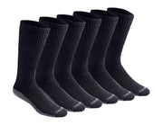 Dickies Men's Dri-Tech Moisture Control Socks, 6 Pairs, Black
