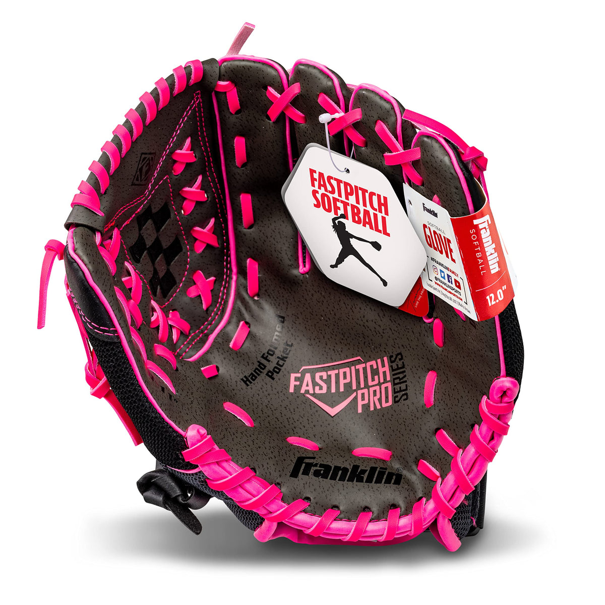 Franklin Sports Windmill Fastpitch Pro Softball Glove, 12 Inch, Pink