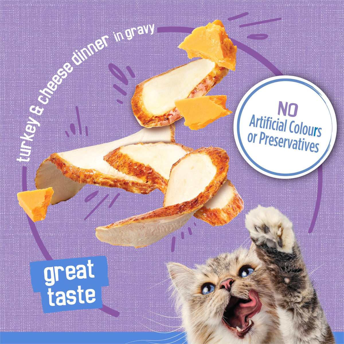 Friskies Shredded Wet Cat Food, Turkey & Cheese in Gravy, 156g x 24