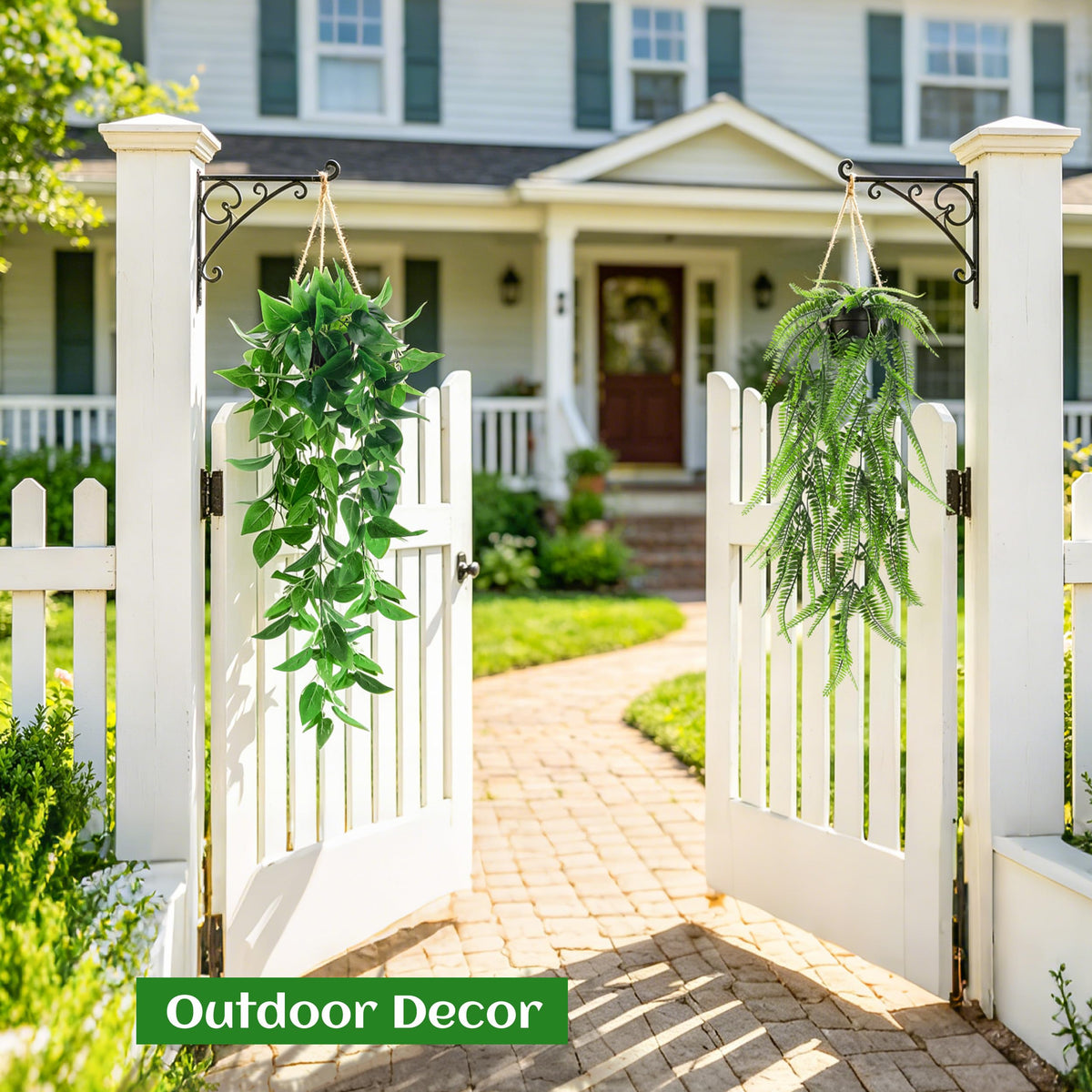 Der Rose Artificial Hanging Plants, 4 Pcs