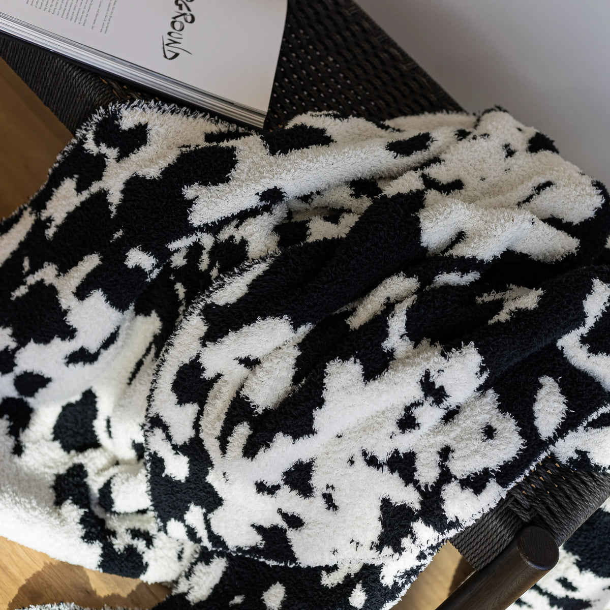 Sunset Snuggles Tap Shoe & Baby's Breath Cow Print Throw, 54 x 76 in