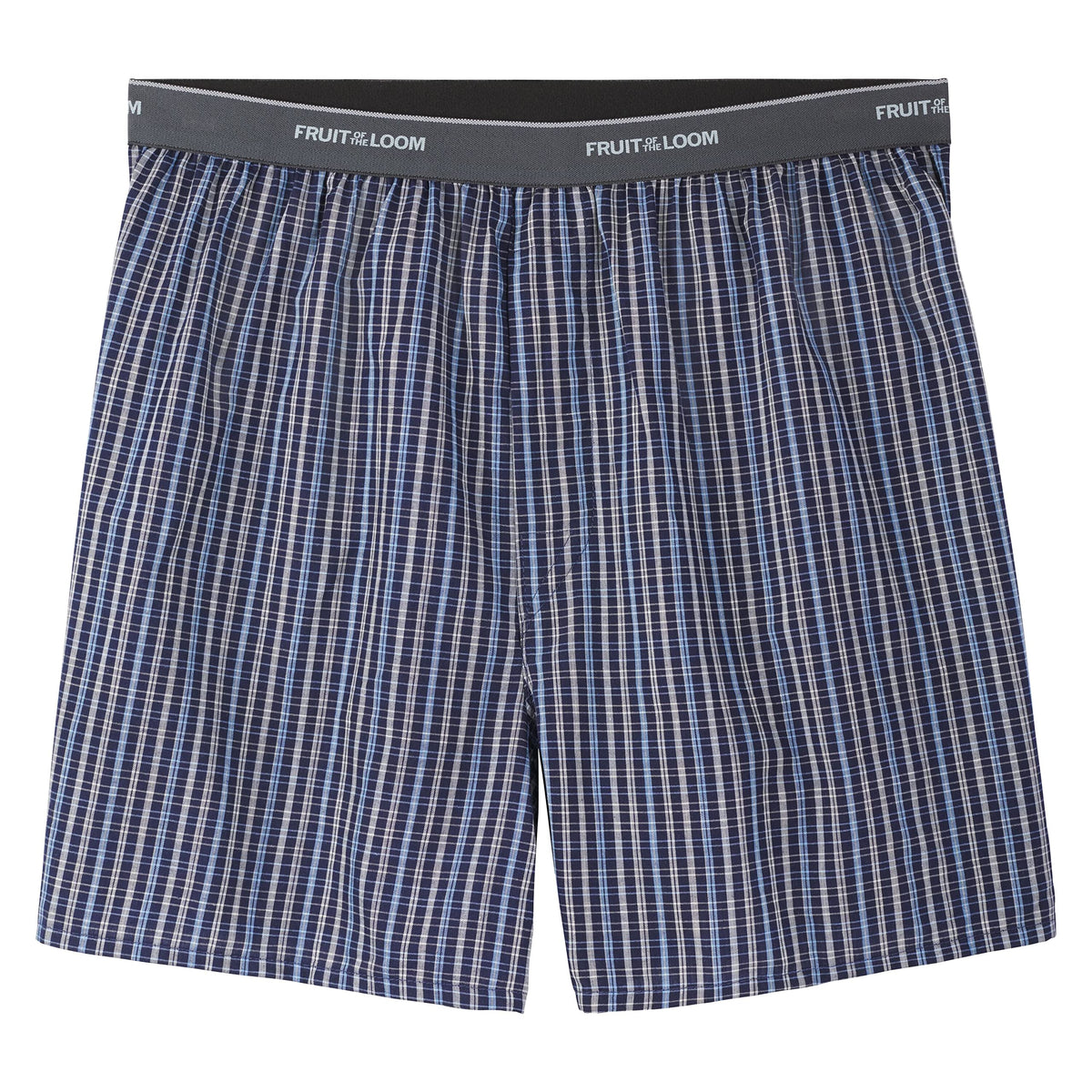 Fruit of the Loom Men's Woven Boxer Shorts, Blues, M