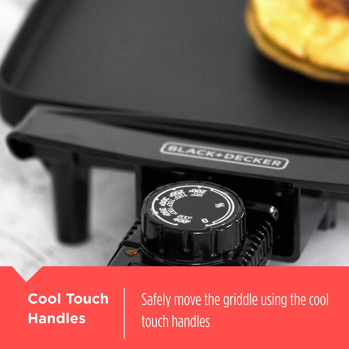 Black+Decker Electric Griddle with Temperature Probe, GD1810BC