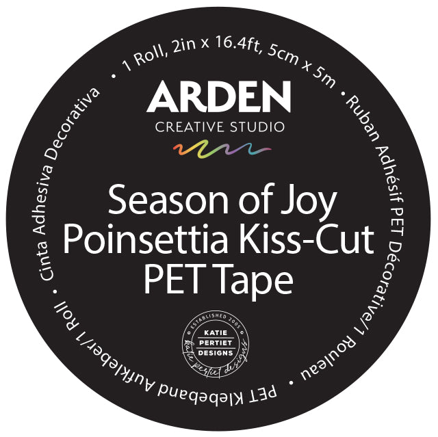 Arden Creative Studio Season of Joy Poinsettia Kiss-Cut PET Tape