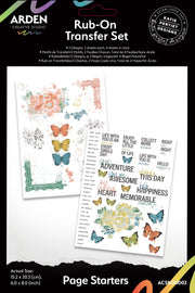Arden Creative Studio Page Starters 6 in x 8 in Rub-On Transfer Set
