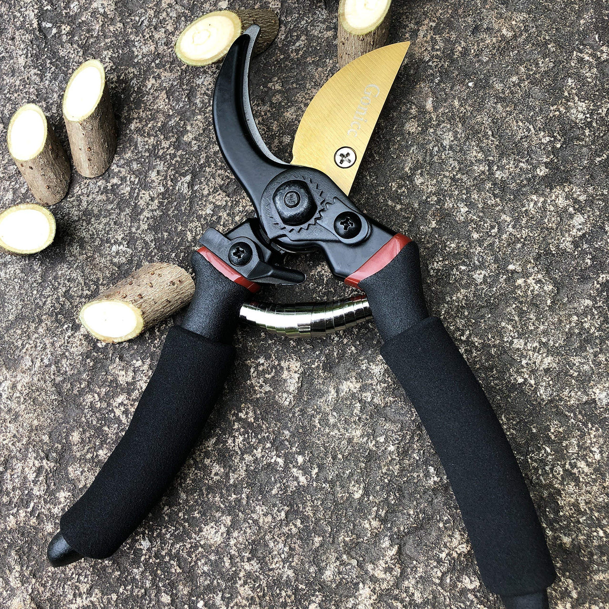 gonicc 8" Titanium Bypass Pruning Shears (GPPS-1003)