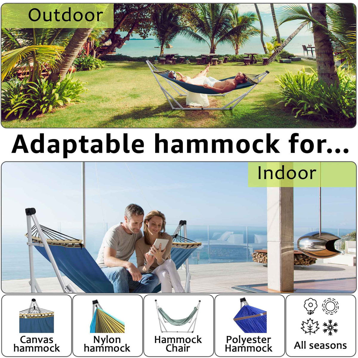 Tranquillo Universal Canvas Hammock, Medium