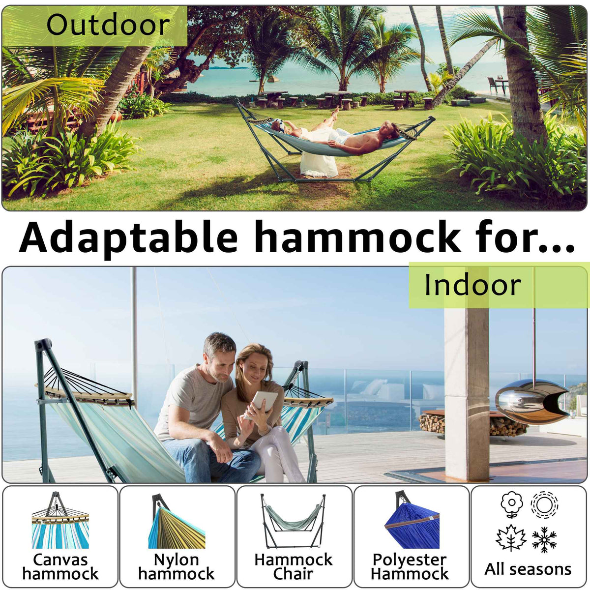 Tranquillo Universal Canvas Hammock, Medium