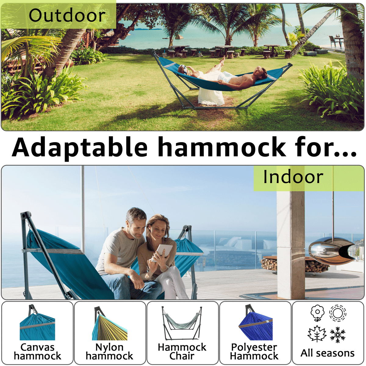 Tranquillo Universal Canvas Hammock, Medium