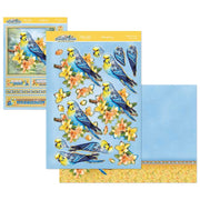 Beautiful Birds Deco-Large Set - Budgie Blossoms