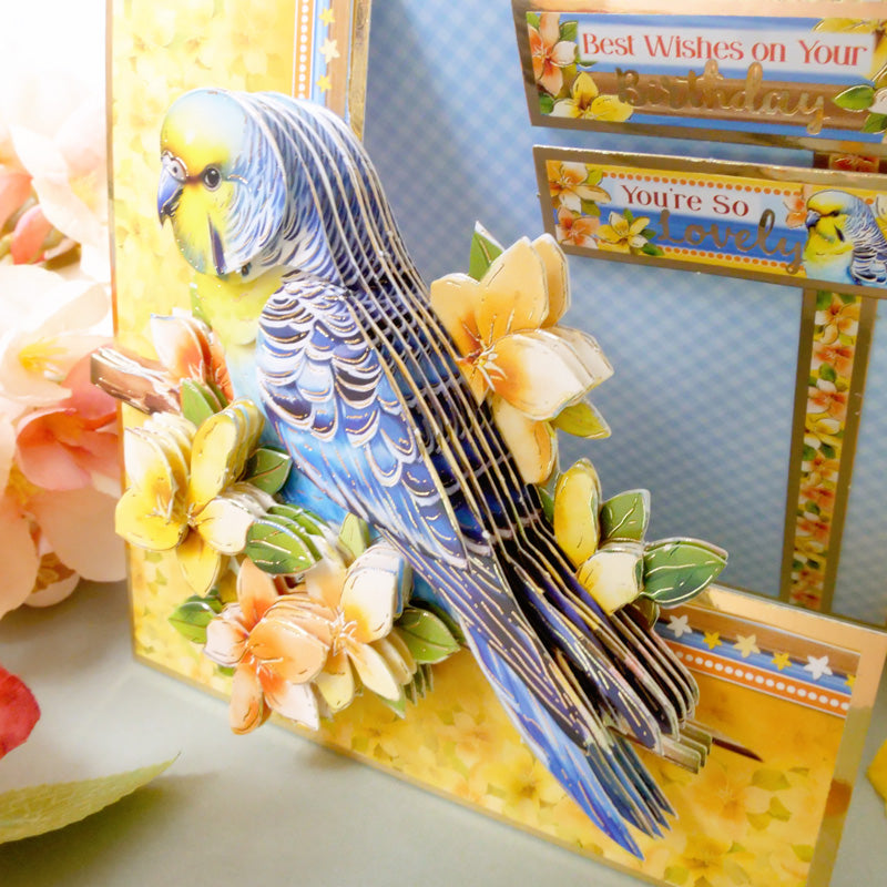 Beautiful Birds Deco-Large Set - Budgie Blossoms