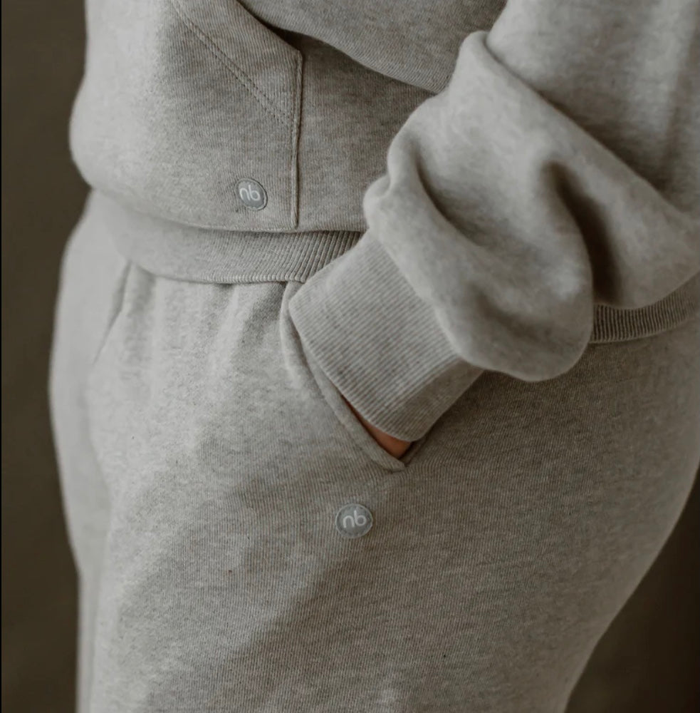 Nest Designs Organic Terry Adult Side Seam Sweatpants, Cloudburst