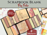 CrafTreat Scrapbook Blanks - Flag Folio - Black & Kraft Color