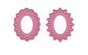 Cameo Dies - Two Star Flower Oval - Medium