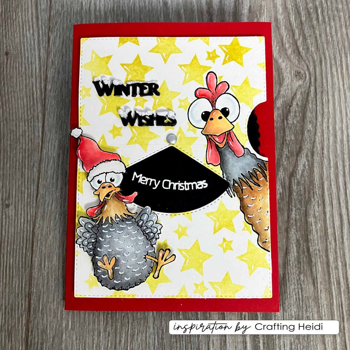Vaessen Creative • Clear Stamps Christmas Chickens 2 10pcs