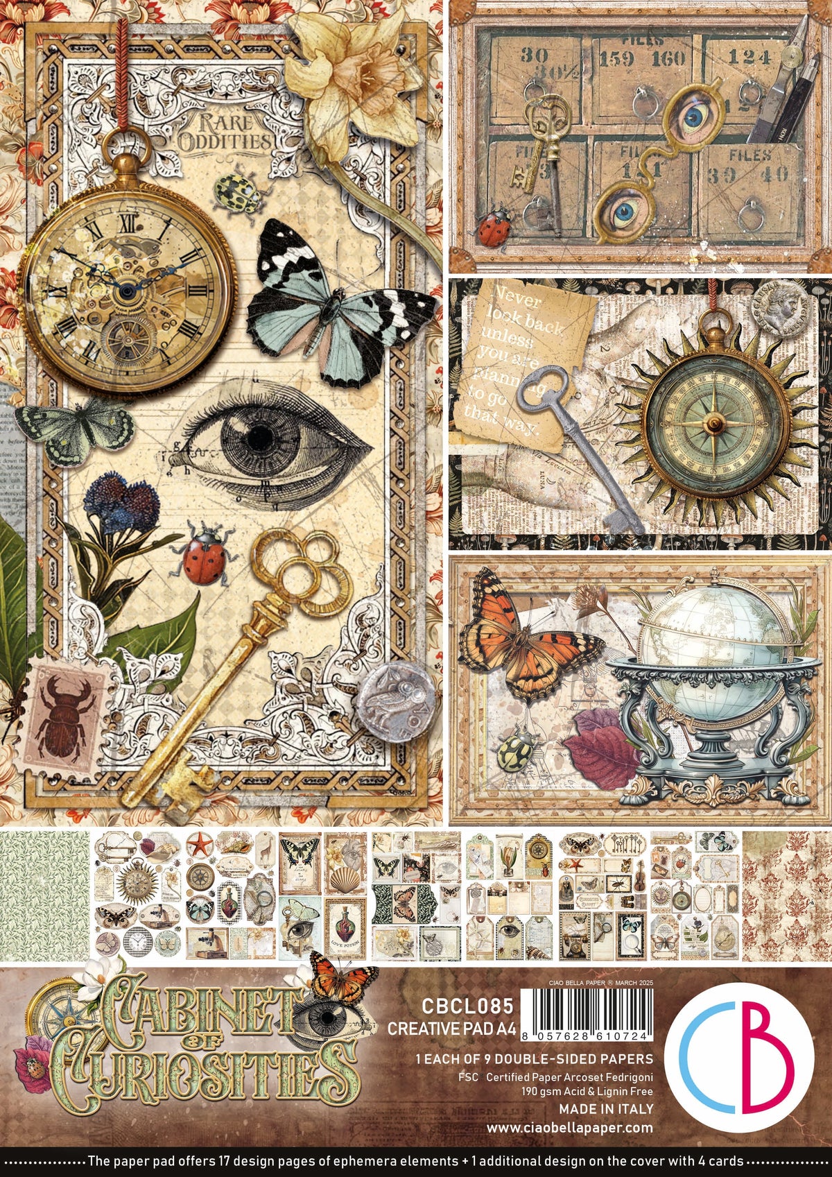 Cabinet Of Curiosities Creative Pad A4 9/Pkg