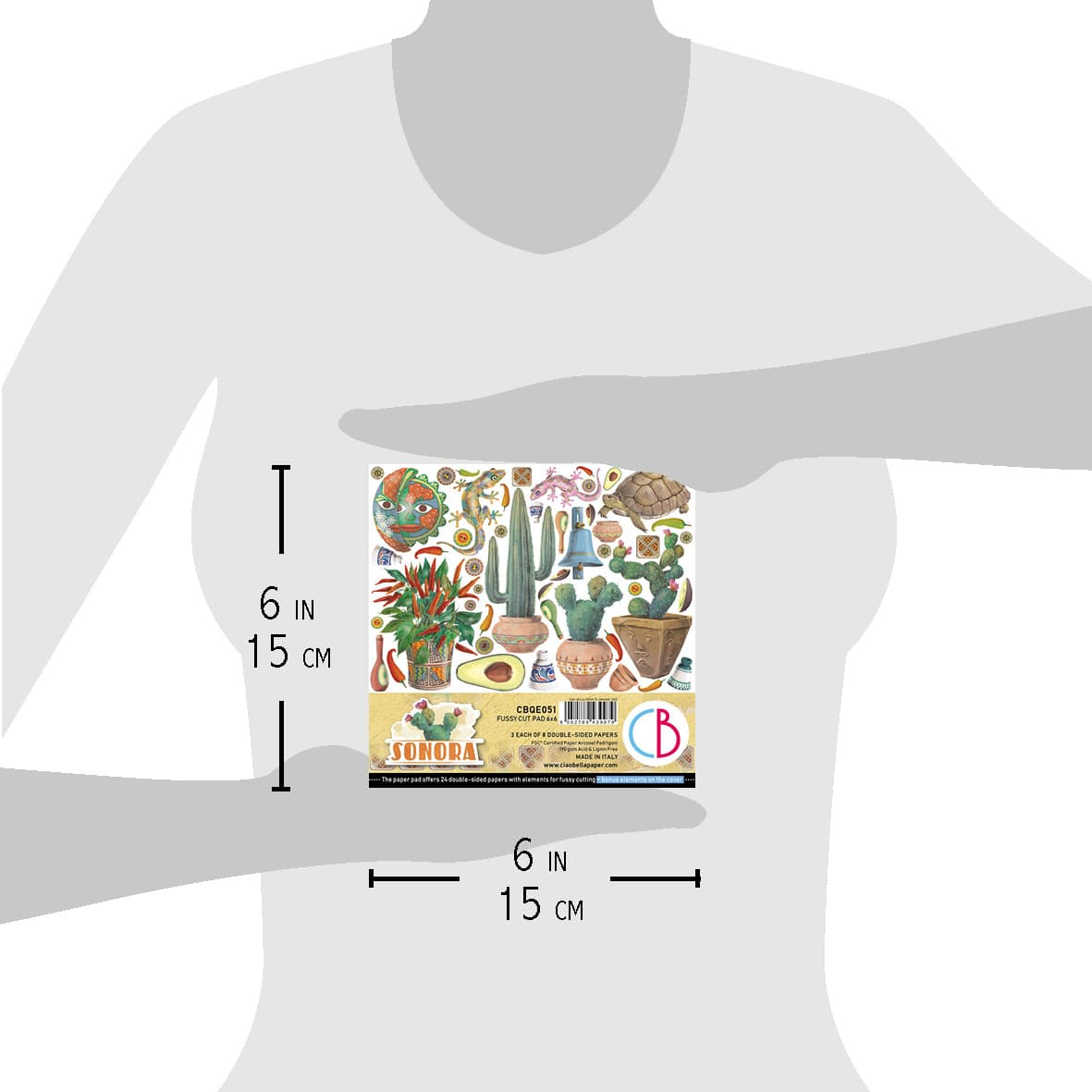 Ciao Bella Sonora Fussy Cut Pad 6"x6" 24/Pkg