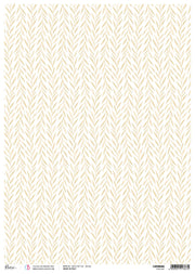 Ciao Bella Rice Paper A3 Piuma Feuillage - 3 Sheets