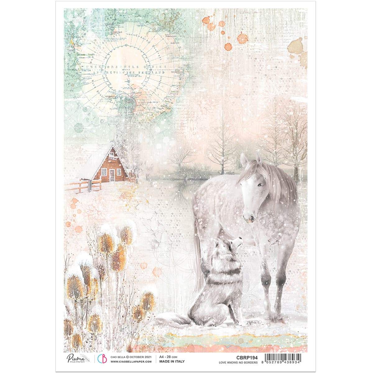 Ciao Bella Rice Paper A4 Love knows no borders