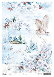 Ciao Bella Rice Paper A4 Piuma All About The Arctic - 5 Sheets