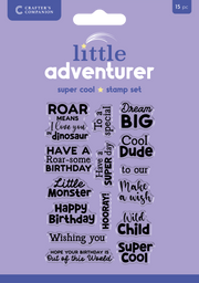 Crafters Companion Clear Acrylic Stamp Set - Super Cool Sentiments