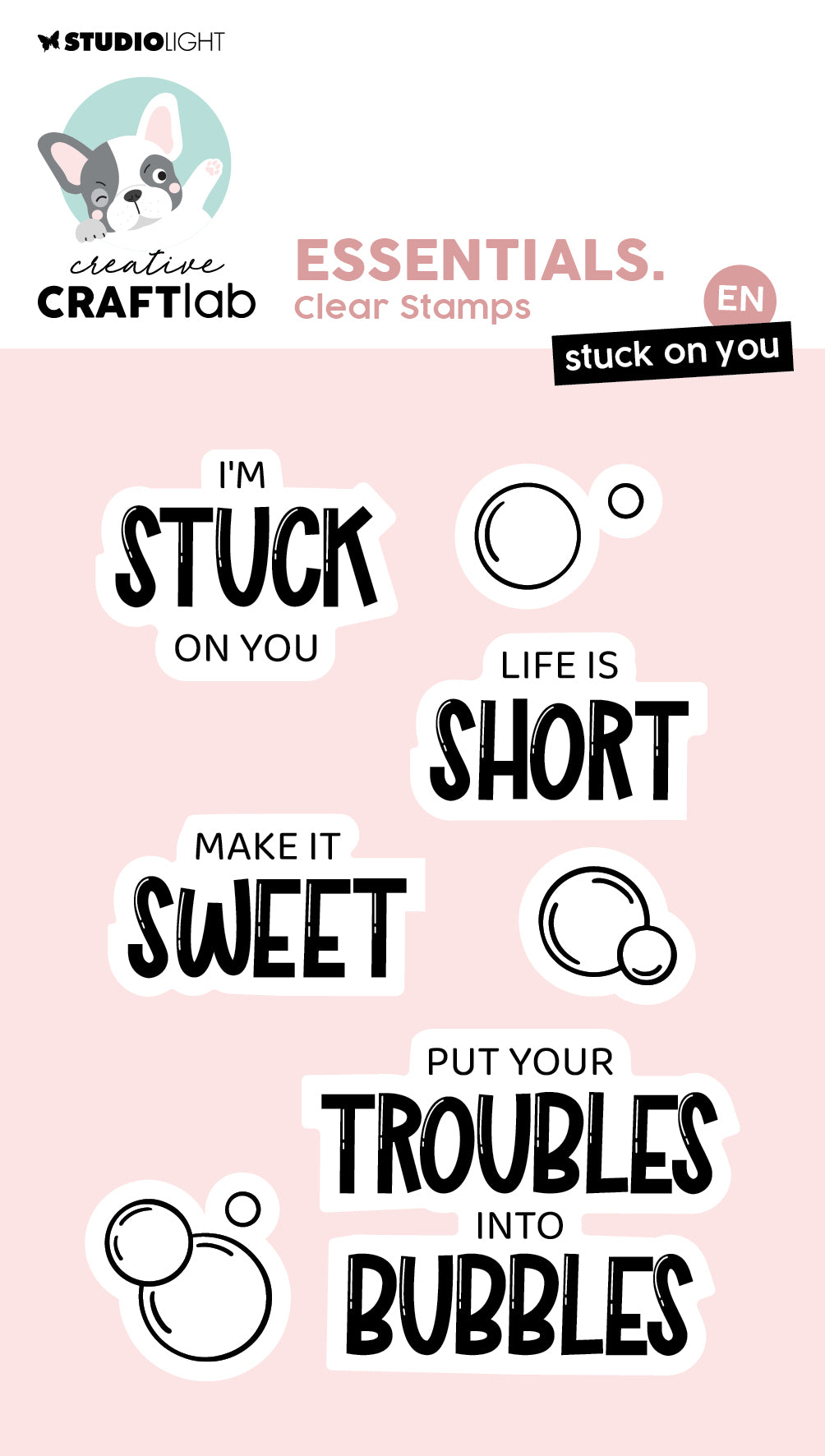CCL Clear Stamp Stuck On You Essentials 7 Pieces