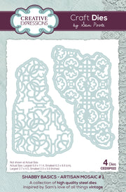 Creative Expressions Sam Poole Shabby Basics Artisan Mosaic #1 Craft Die