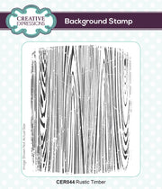 Creative Expressions Rustic Timber 5 3/4 in x 4 I/2 in Rubber Stamp