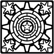 Creative Expressions Steampunk Stars 6x6 Stencil
