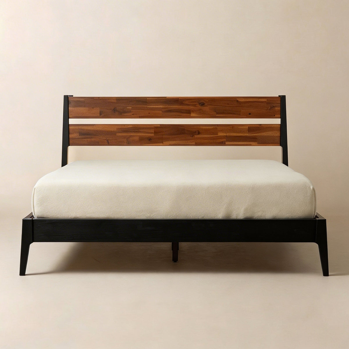 Callisto Solid Wood Bed Frame and Nightstand Set