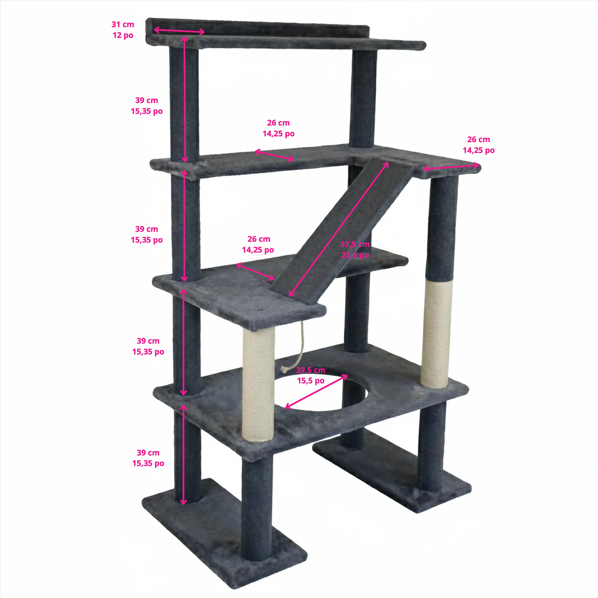 Noba Maine Coon 65 in 5-Level Cat Tower