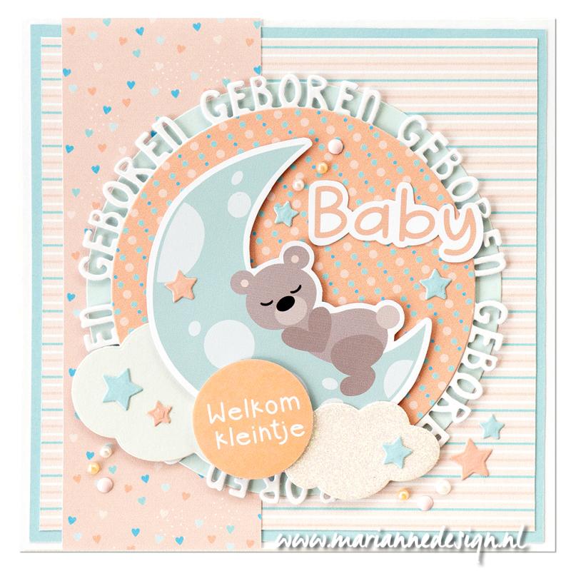 Marianne Design A5 Paper Set - Newborn by Marleen