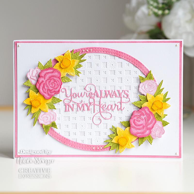 Creative Expressions Sue Wilson Spring Roses & Daffodils StampCuts Die