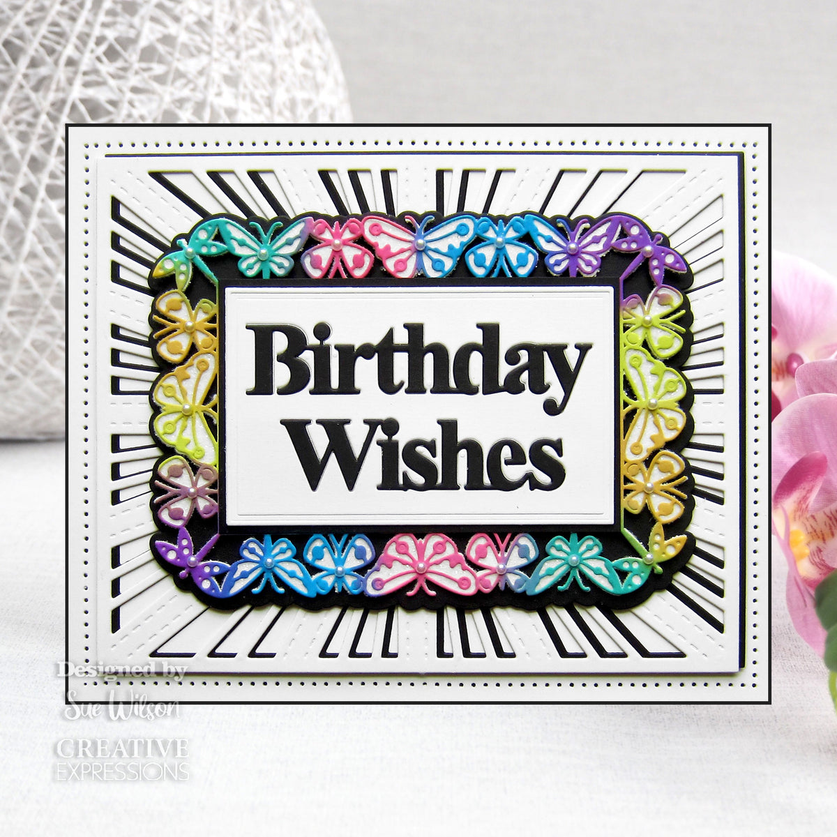Creative Expressions Sue Wilson Block Sentiments Birthday Wishes Craft Die