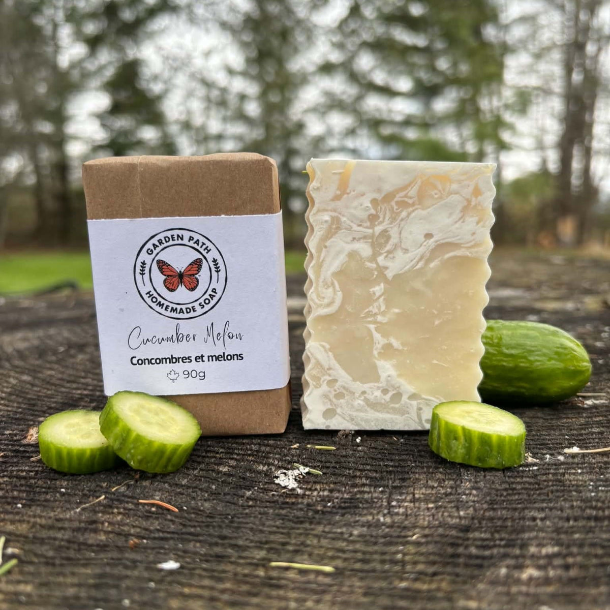Cucumber Melon Bar Soap Lightly Scented with Fragrance