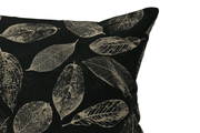 Canadian Down & Feather Black Leaf Cushion Cover